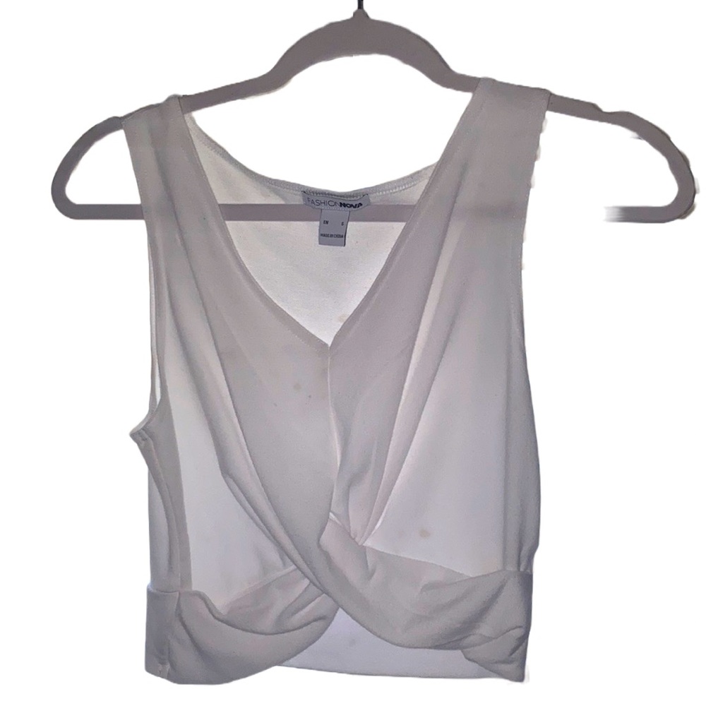 White cross muscle tank